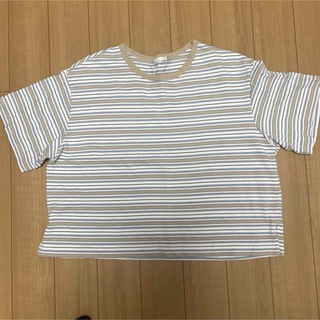 ジーユー(GU)のGU   Tシャツ　ボーダー　M(Tシャツ(半袖/袖なし))