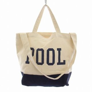 アザー(other)のTHE POOL aoyama トートバッグ キャンバス ショルダー 白 紺(トートバッグ)