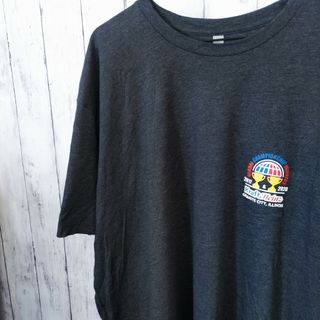 NEXTLEVEL US 古着 Tシャツ 2XL グレー系 ビッグサイズ ロゴ(Tシャツ/カットソー(半袖/袖なし))