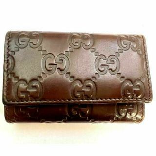 グッチ(Gucci)のGUCCI グッチ シマ キーケース ブラウン 美品(キーケース)