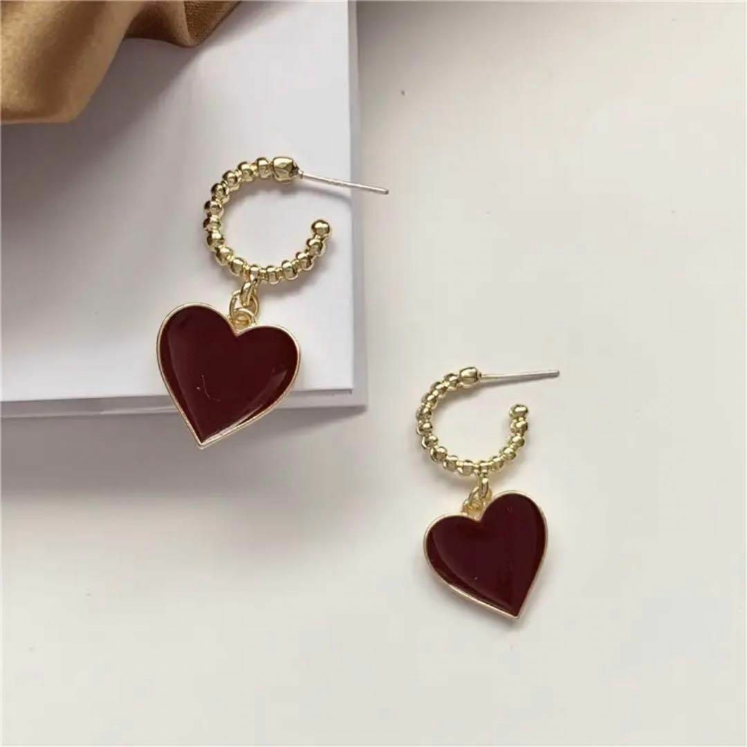 ‪‪❤︎‬Heart❤︎ ピアス 揺れる おしゃれ ハート 可愛い レトロ  レディースのアクセサリー(ピアス)の商品写真