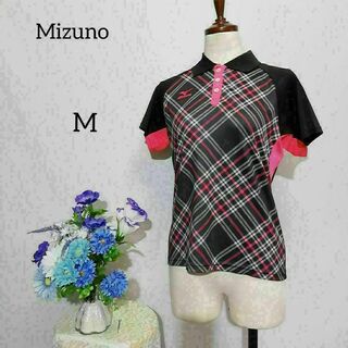 Mizuno　半袖Tシャツ　Mサイズ　チェック柄(Tシャツ(半袖/袖なし))