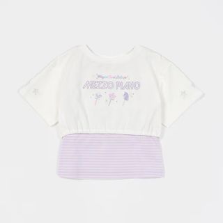 メゾピアノ(mezzo piano)のメゾピアノ新品新作タグ付き短丈Tシャツ＆タンクトップセット110(Tシャツ/カットソー)