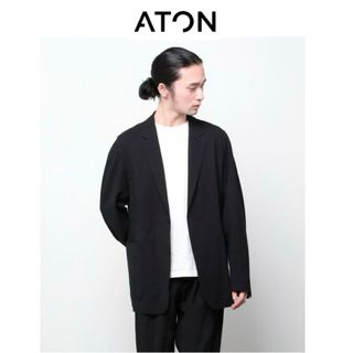 エイトン(ATON)のATON ウール和紙パッチポケットジャケット 上代7.1万(テーラードジャケット)