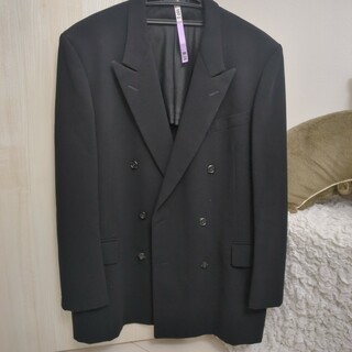 ④夏素材　スーツ　黒　AB5(スーツジャケット)