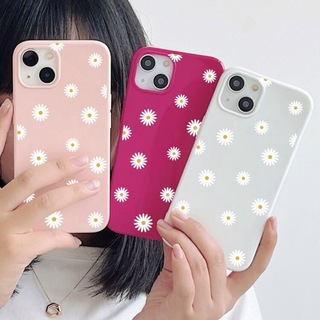 iPhone  12 mini ケース　デイジー　ピンク　フラワー　可愛い　韓国