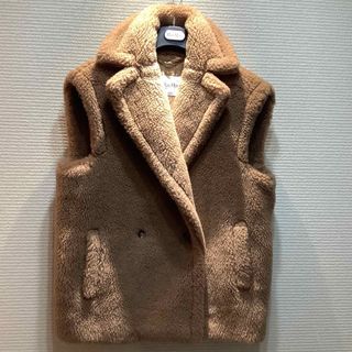 マックスマーラ(Max Mara)のマックスマーラ MaxMara テディベア ベスト キャメル ブラウン XS(毛皮/ファーコート)