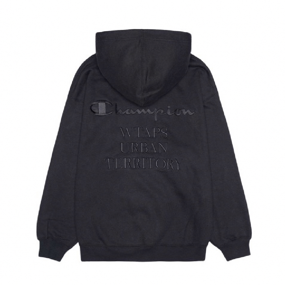 W)taps(ダブルタップス)のWTAPS ACADEMY HOODED CTPL. CHAMPION 黒 S メンズのトップス(パーカー)の商品写真