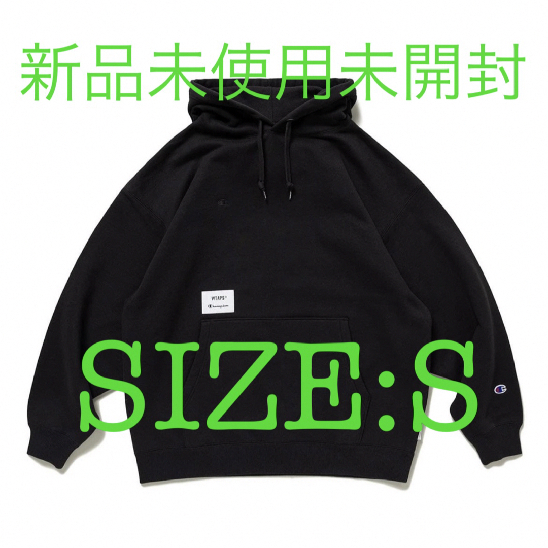 W)taps(ダブルタップス)のWTAPS ACADEMY HOODED CTPL. CHAMPION 黒 S メンズのトップス(パーカー)の商品写真