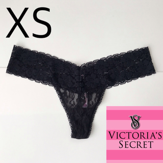 ヴィクトリアズシークレット(Victoria's Secret)のレア 新品 ヴィクトリアシークレット 下着 黒 レース Tショーツ XS(ショーツ)