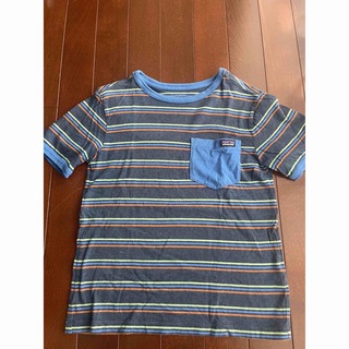 パタゴニア(patagonia)のパタゴニア　キッズSサイズ　ボーダーTシャツ(Tシャツ/カットソー)