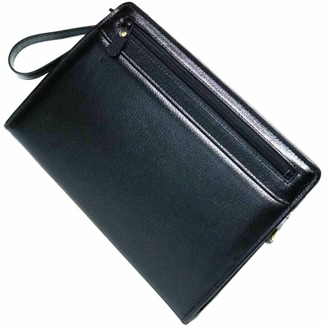 【色: ブラック】[ベルクート] 日本製 セカンドバッグ 本革 大容量 クラッチ メンズのバッグ(その他)の商品写真