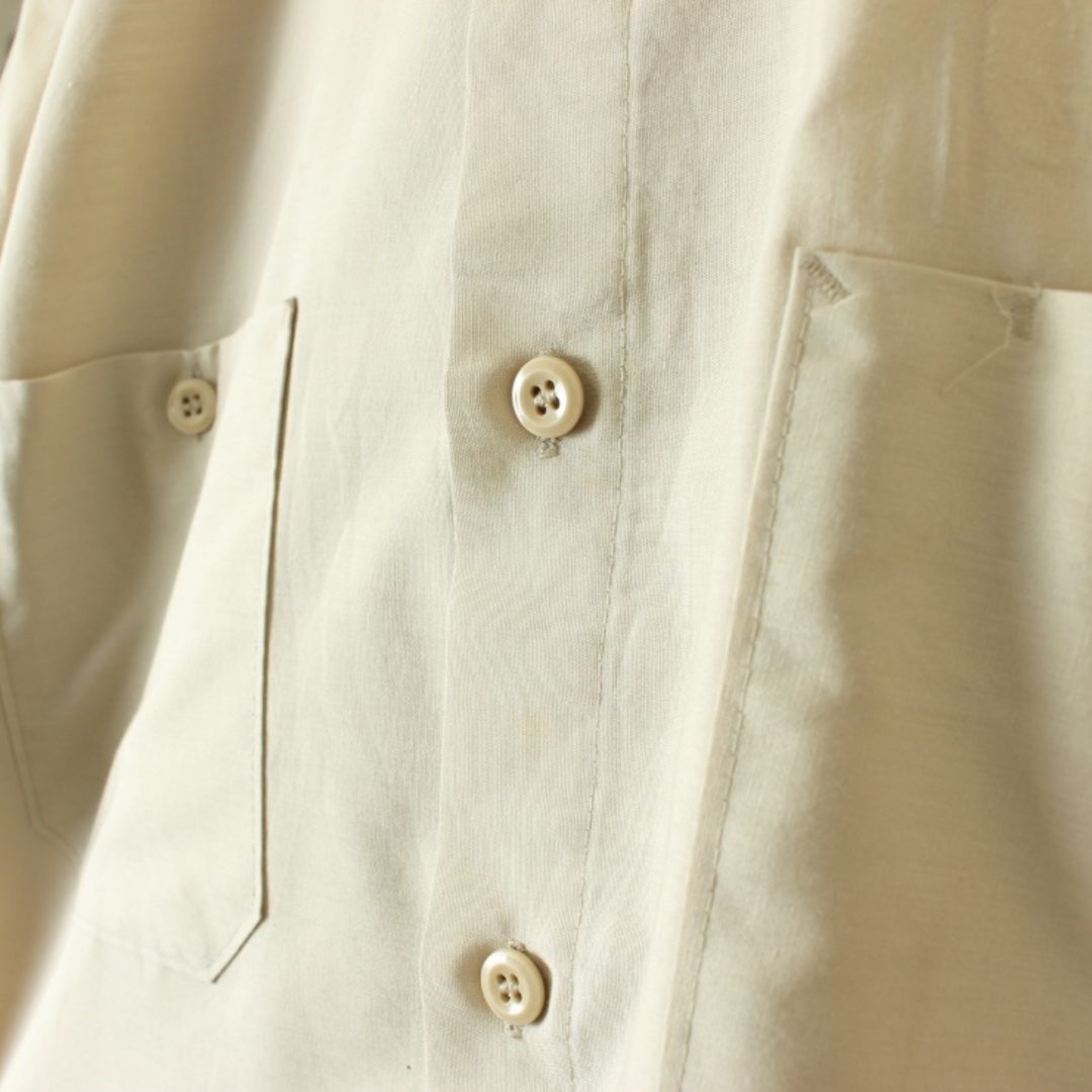 70s 80s USA製 CiNTAS ワークシャツ ベージュL半袖 ss102 メンズのトップス(シャツ)の商品写真
