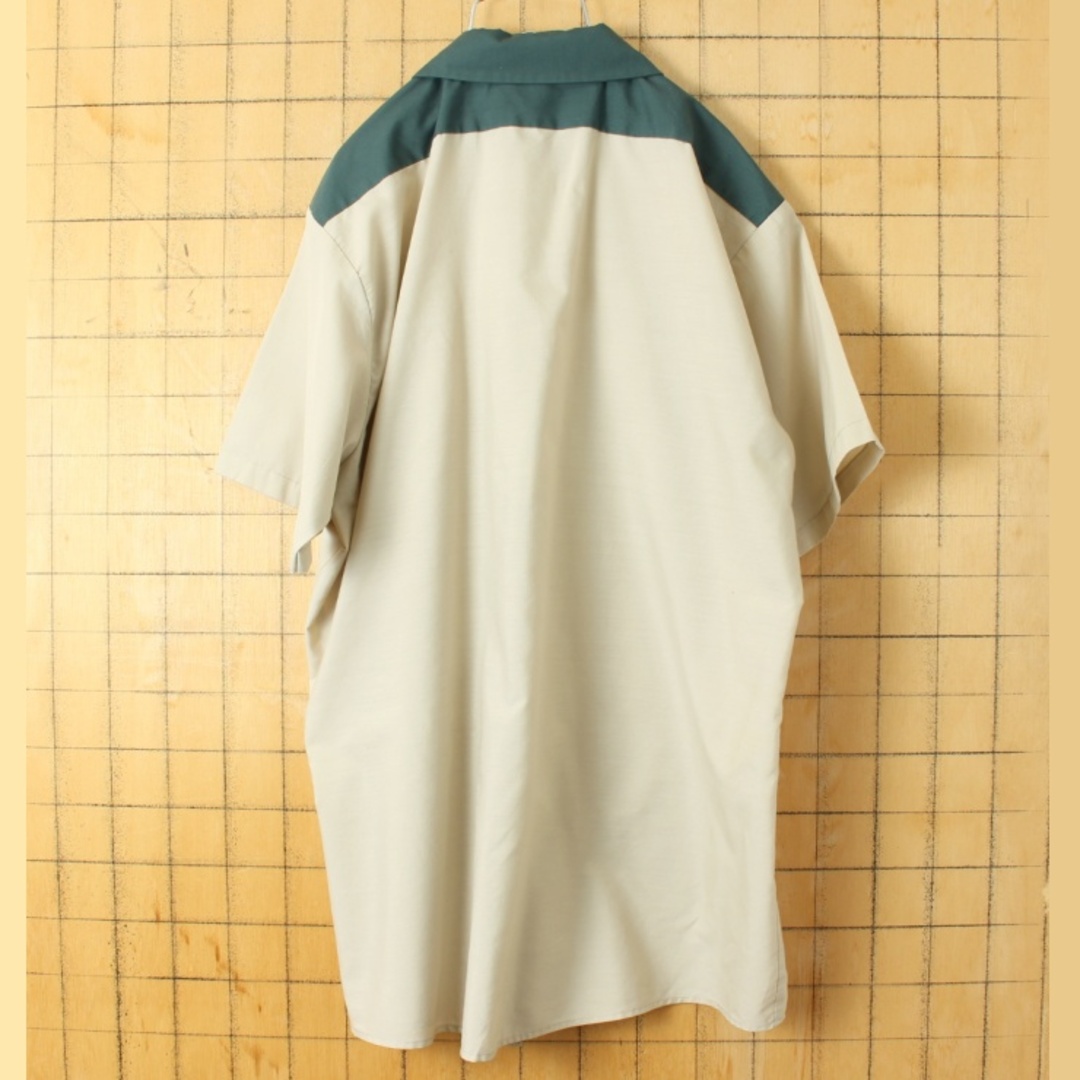 70s 80s USA製 CiNTAS ワークシャツ ベージュL半袖 ss102 メンズのトップス(シャツ)の商品写真