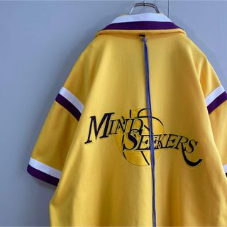 【入手困難】MIND SEEKERS 背面ビッグ刺繍ロゴ古着ゲームシャツ開襟M(シャツ)