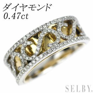 K18YG/WG ダイヤモンド リング 0.47ct(リング(指輪))