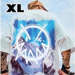【新品未使用】メンズ Tシャツ XL ホワイト ストリート(Tシャツ/カットソー(半袖/袖なし))