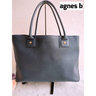 アニエスベー(agnes b.)のagnes b　アニエスベー　サフィアーノレザー トートバッグ 　ネイビー(トートバッグ)