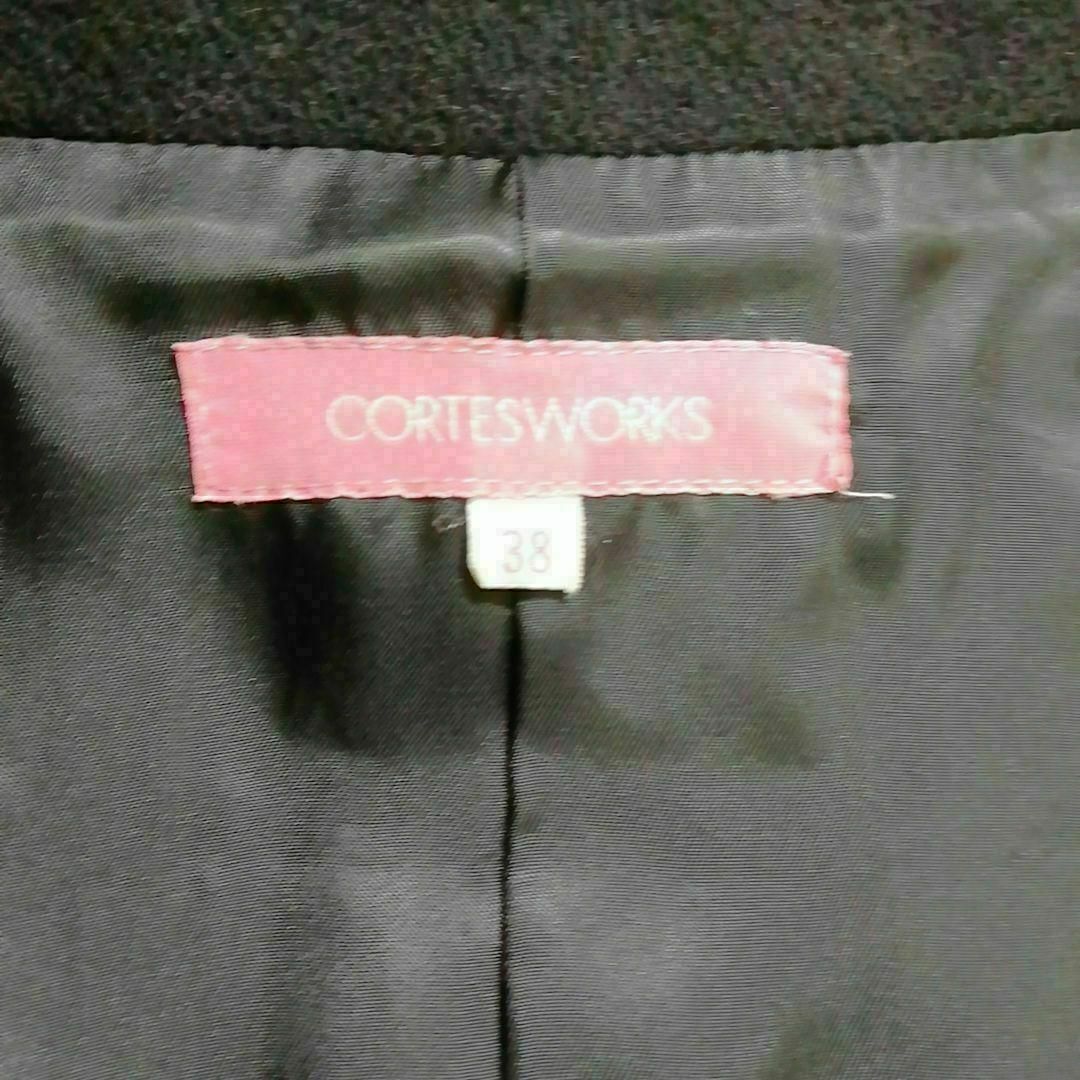 CORTES WORKS(コルテスワークス)のコルテスワークス　極上美品　テーラードジャケット　Мサイズ　黒色 レディースのジャケット/アウター(テーラードジャケット)の商品写真