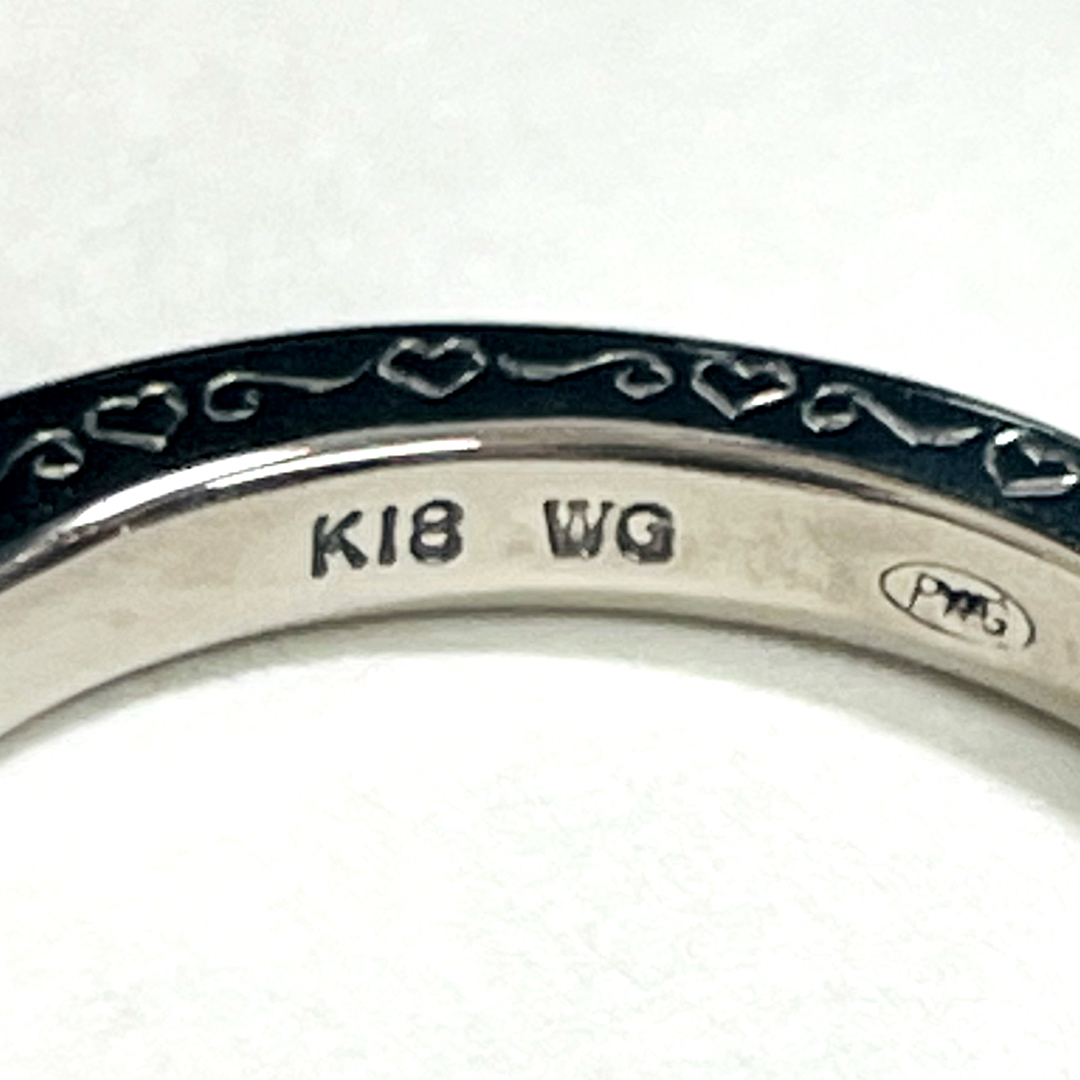 ☆K18WG 平打ち型ペアリング☆ レディースのアクセサリー(リング(指輪))の商品写真
