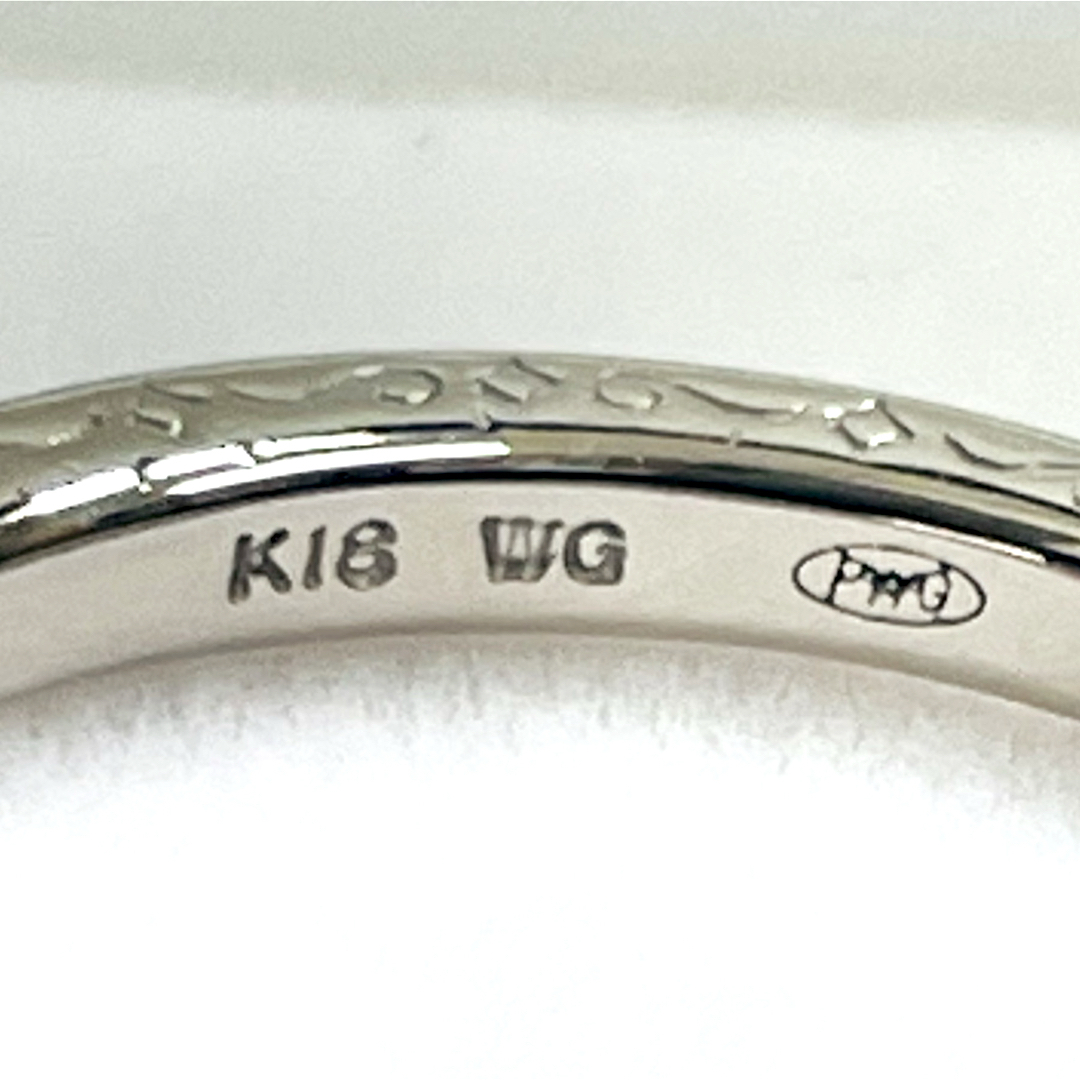 ☆K18WG 平打ち型ペアリング☆ レディースのアクセサリー(リング(指輪))の商品写真