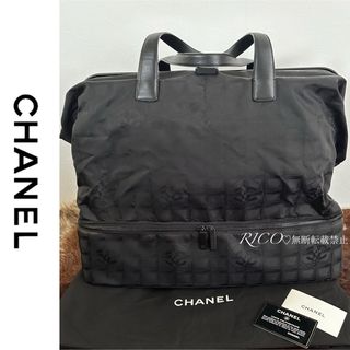 希少 美品 CHANEL シャネル ニュートラベルライン ボストンバッグ 黒