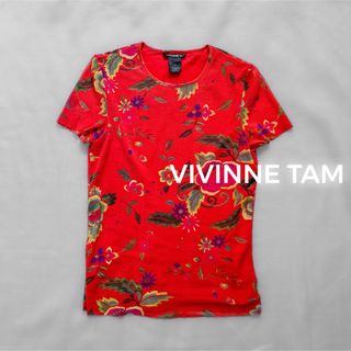 ヴィヴィアンタム(VIVIENNE TAM)のVIVIANTAM ヴィヴィアンタム シノズワリチャイナパワーネットTシャツ 赤(Tシャツ(半袖/袖なし))