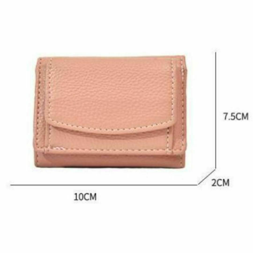 かわいい カーキ色 三ツ折リ財布 ミニ コンパクトウォレット キャッシュレス レディースのファッション小物(財布)の商品写真