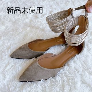 アクアズーラ(Aquazzura)のAQUAZZURA アンクレット　フラットパンプス　大きいサイズ　サンダル(ハイヒール/パンプス)