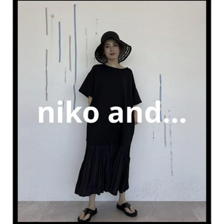 niko and... - ニコアンド ビッグTシャツドッキングワンピース