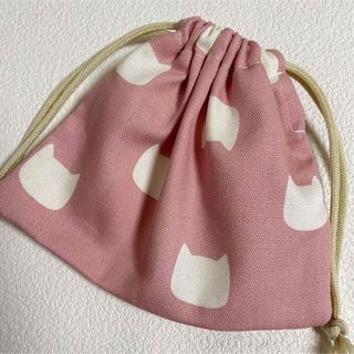 ハンドメイド ☆ 11.5×15 ミニ巾着  小さな巾着袋 小物 ネコ(その他)