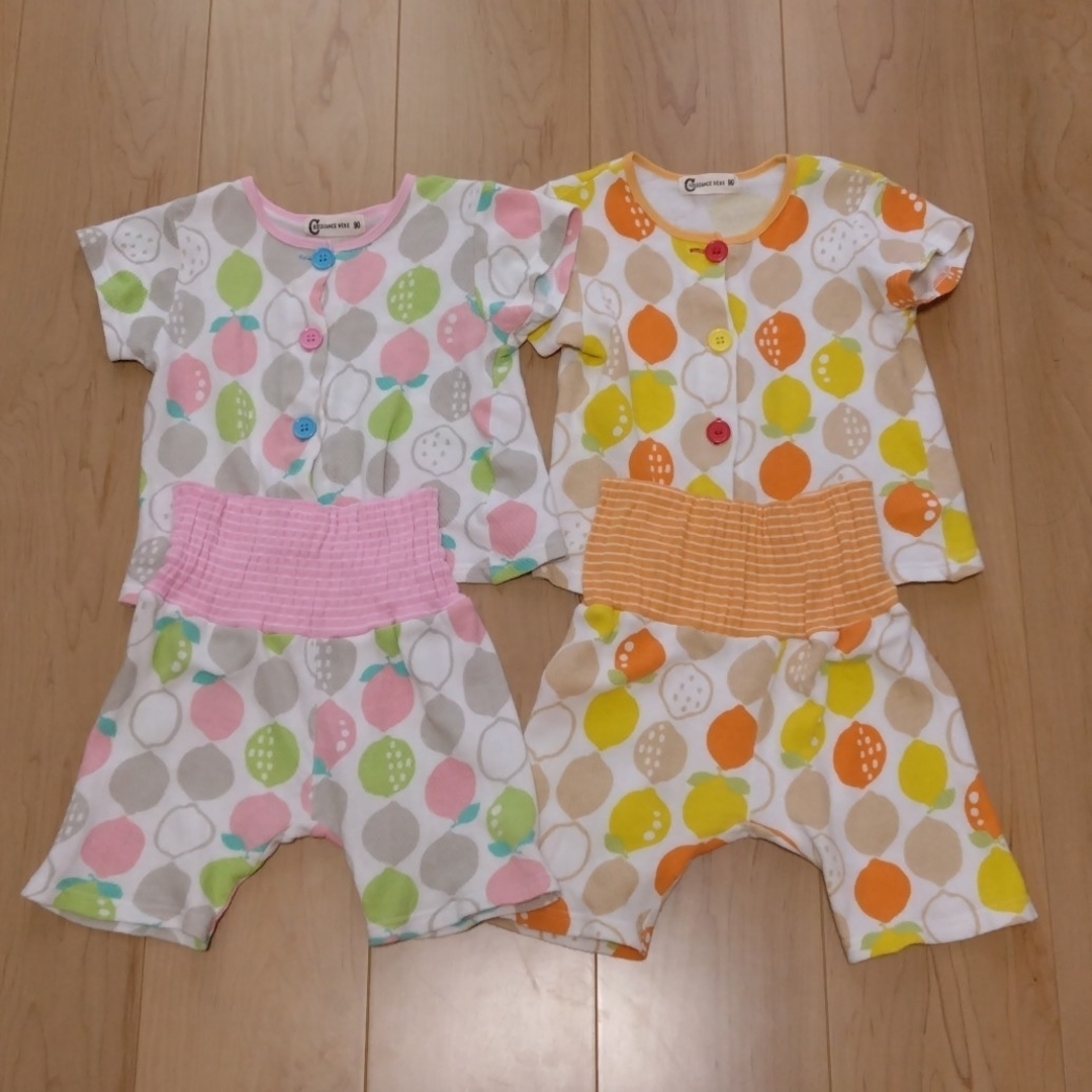 CROISSANCE BEBE☆半袖パジャマナイトウェア☆90cm☆2点セット キッズ/ベビー/マタニティのキッズ服女の子用(90cm~)(パジャマ)の商品写真