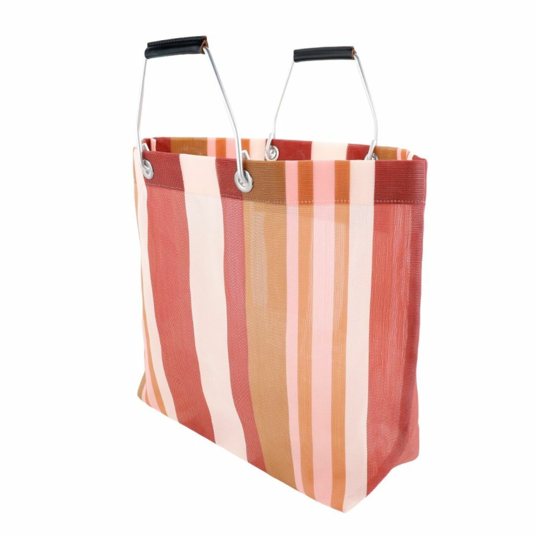 MARNI - マルニ ストライプバッグ インディアンレッド トート MARNI - マルニ ストライプバッグ インディアンレッド トート