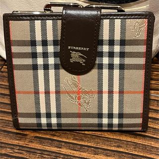 バーバリー(BURBERRY)の美品　オールドバーバリーBurberry ノバチェックがま口財布(財布)