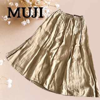 MUJI (無印良品) - 今月限りお値下げ‼️無印良品‪☆リネンスカート