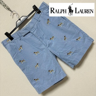 POLO RALPH LAUREN - 良品■ラルフローレン■犬刺繍 コーデュロイ ハーフパンツ ショートパンツ 34