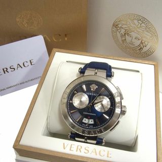 ヴェルサーチ(VERSACE)の美品 定価124.300円☆VERSACE ヴェルサーチ アイオン クロノグラフ 腕時計 メンズ VE1D 00819 クォーツ アナログ(腕時計(アナログ))