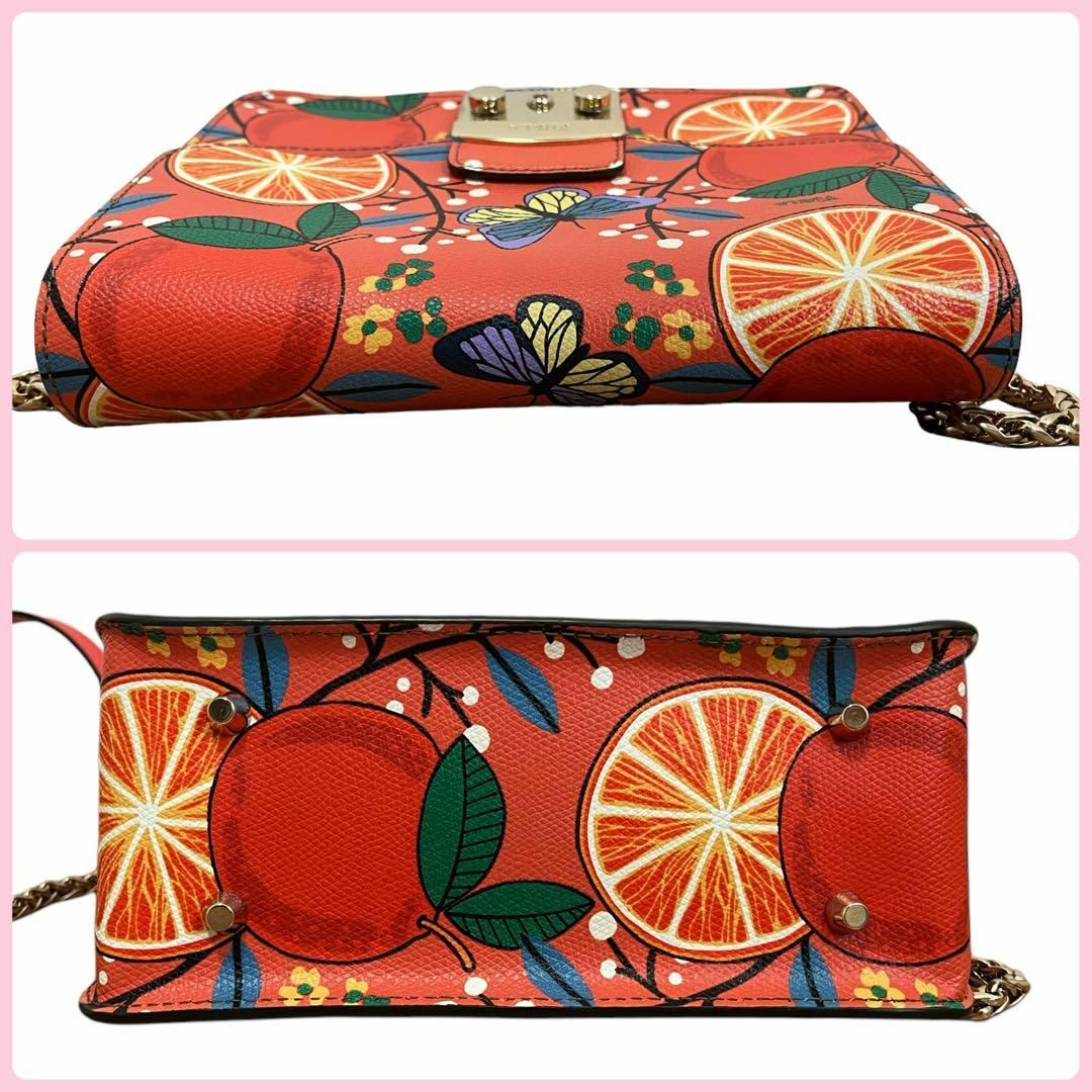 Furla(フルラ)のFURLA ショルダーバッグ メトロポリス オレンジプリント 希少 レザー レディースのバッグ(ショルダーバッグ)の商品写真