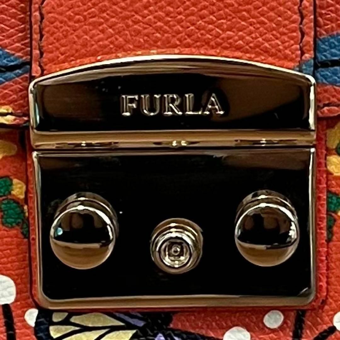 Furla(フルラ)のFURLA ショルダーバッグ メトロポリス オレンジプリント 希少 レザー レディースのバッグ(ショルダーバッグ)の商品写真