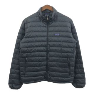 パタゴニア(patagonia)のpatagonia パタゴニア ダウンセータージャケット アウトドア 防寒 ワンポイント ブラック (メンズ M) 中古 古着 Q6766(スタジャン)