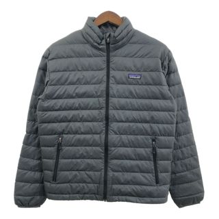 パタゴニア(patagonia)のpatagonia パタゴニア ダウンセータージャケット アウトドア 防寒 ワンポイント ブラック (メンズ S) 中古 古着 Q6767(スタジャン)