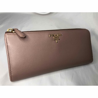 プラダ(PRADA)の超美品PRADA プラダ 長財布 L字ファスナー ダークローズ(財布)