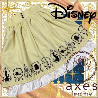 axes femme - 美女と野獣コラボ刺繍スカート/アクシーズファム/ロリィタ/ディズニー/プリンセス