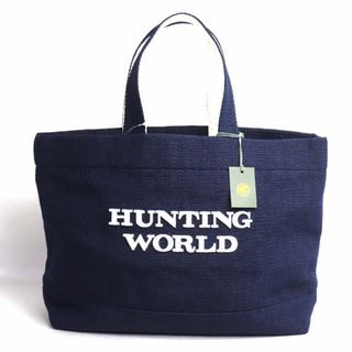 HUNTING WORLD ハンティングワールド アット イーズ マリーナ トートバッグ ネイビー 6105402078/7460 MRN レディース【未使用】【買取品】