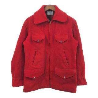 50年代 SPORTCLAD ウール ハンティングジャケット ヴィンテージ レッド (メンズ M相当) 中古 古着 Q6772(その他)