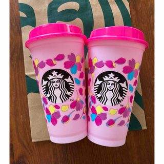 スターバックスコーヒー(Starbucks Coffee)のスタバ　カラ－チェンジングリユ－ザブルカップ２つ(タンブラー)