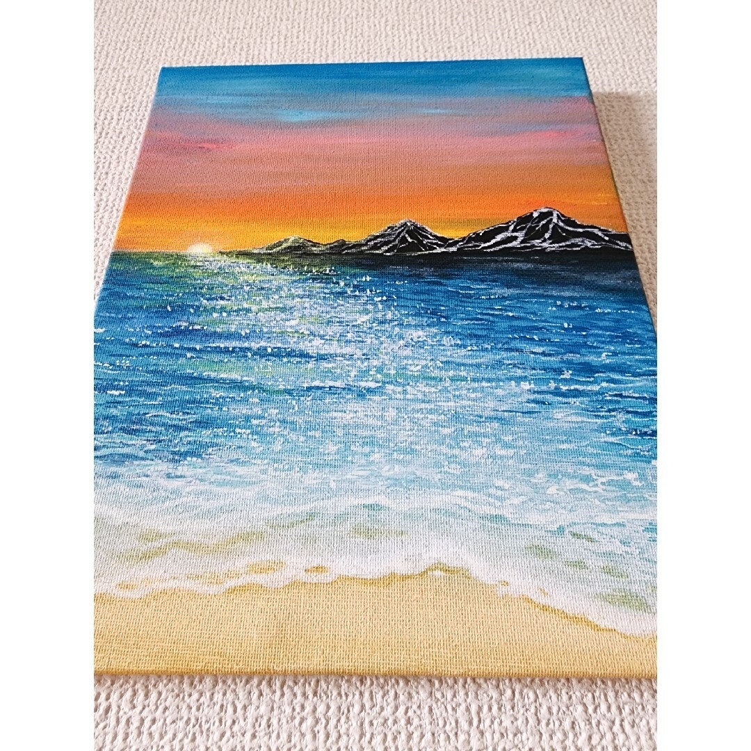 風景画 海 海の絵 アクリル画 絵画 アート 原画 インテリアの 風景画 海 海の絵 アクリル画 絵画 アート 原画 インテリアの