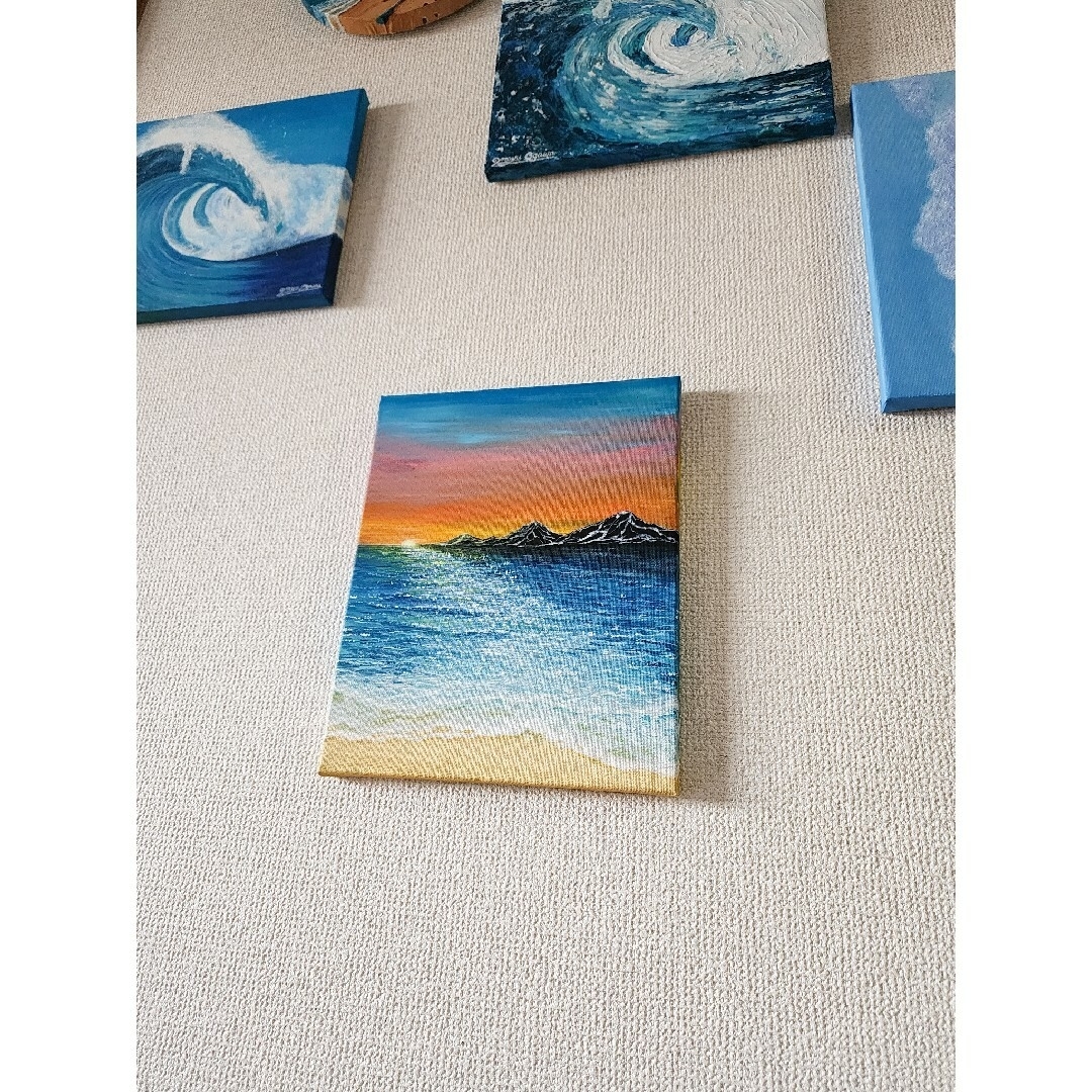 風景画 海 海の絵 アクリル画 絵画 アート 原画 インテリアの 風景画 海 海の絵 アクリル画 絵画 アート 原画 インテリアの
