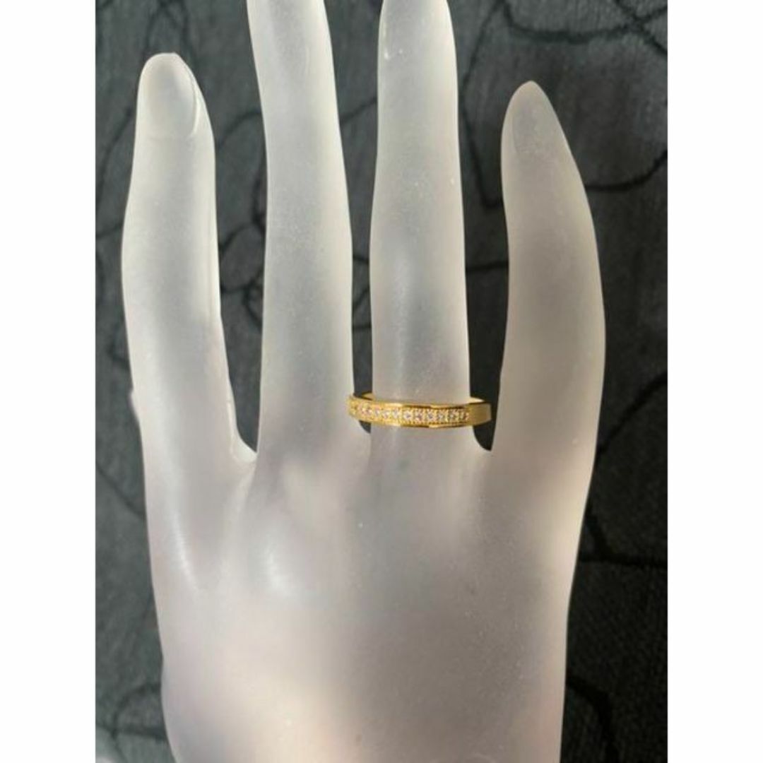（1060）22号　ゴールド高価シンプル小粒スワロエンゲージリング　指輪 レディースのアクセサリー(リング(指輪))の商品写真