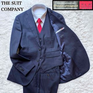 スーツカンパニー(THE SUIT COMPANY)のザスーツカンパニー スリーピーススーツ 3ピース シングル ネイビー 紺 ウール(セットアップ)